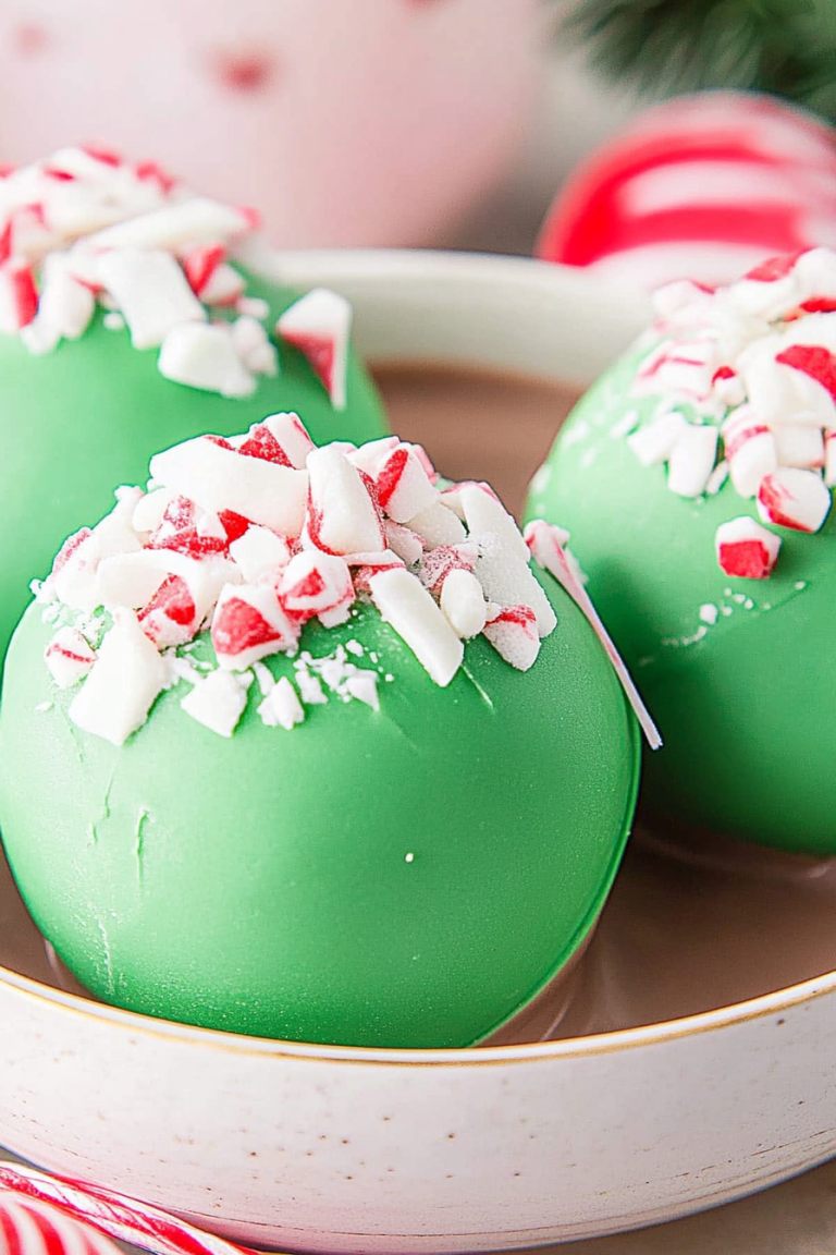 Grinch hot chocolate bombs