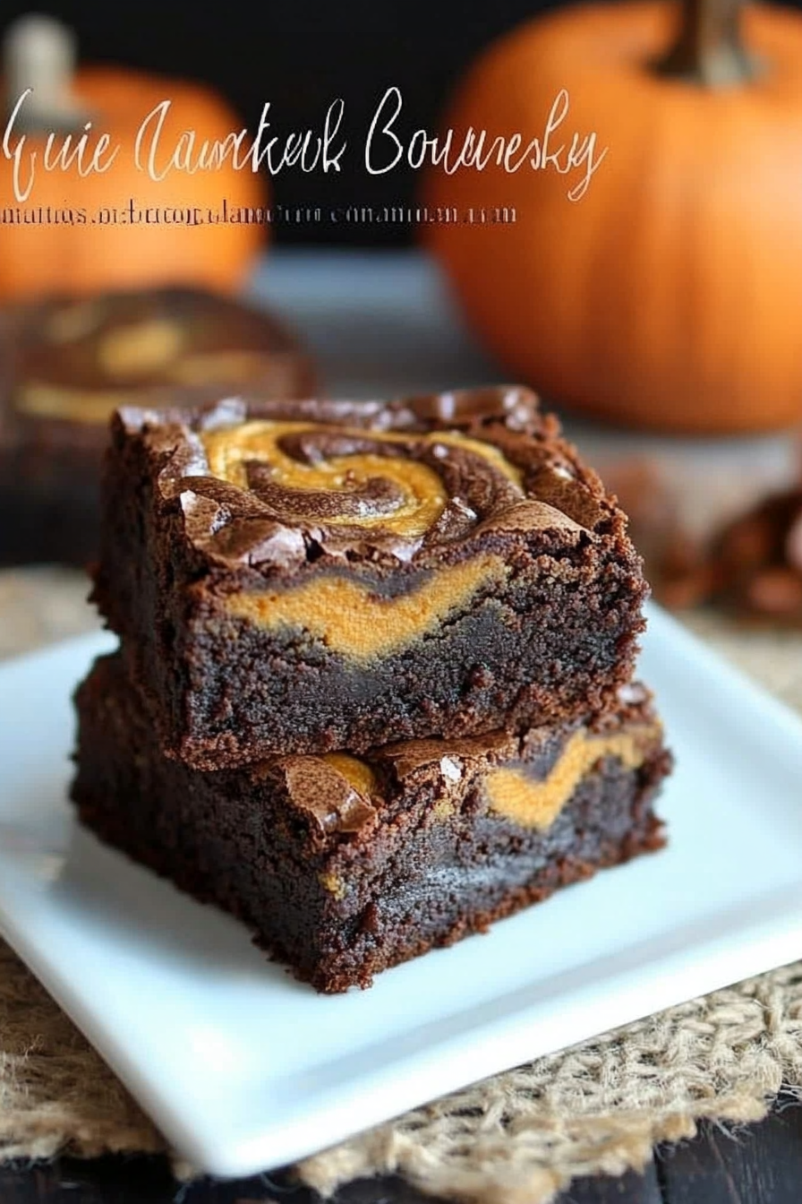 Pumpkin Swirl Brownies