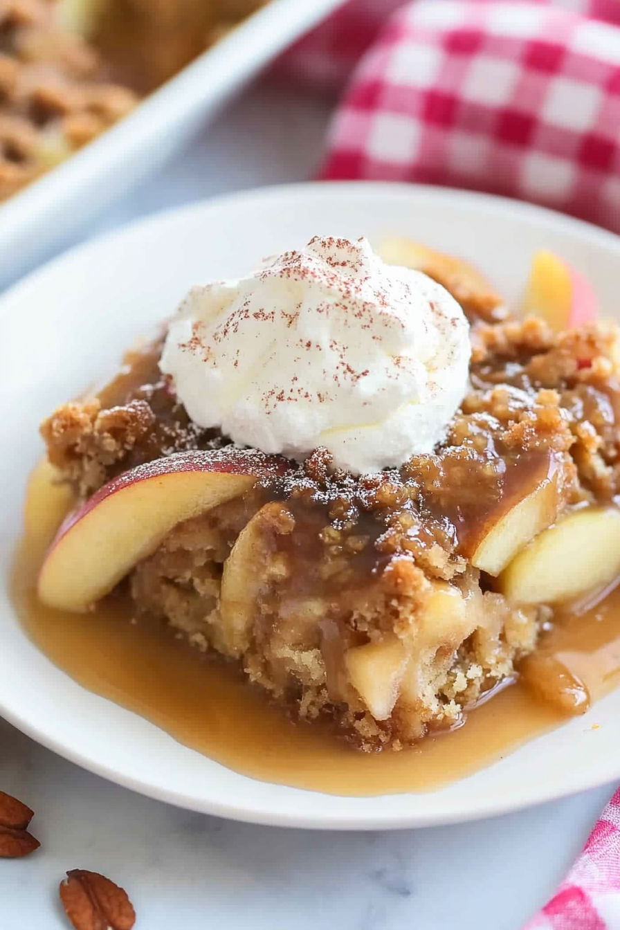 caramel apple dump cake