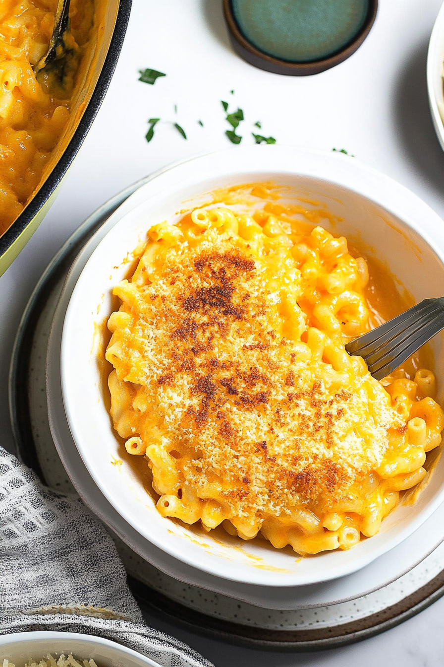 cheesy carrot macaroni