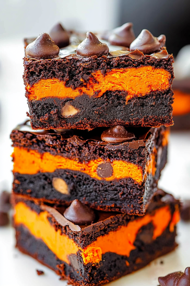 halloween cream cheese brownies