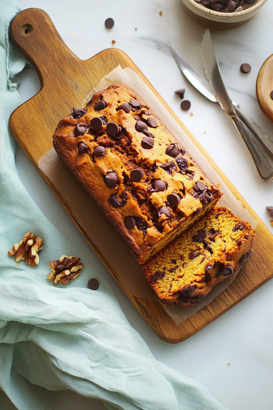 pumpkin chocolate chip bread