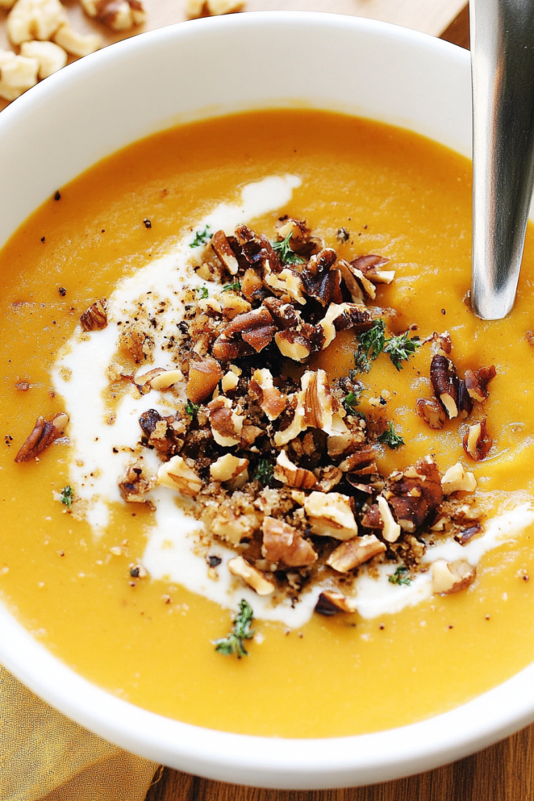 pumpkin soup walnuts