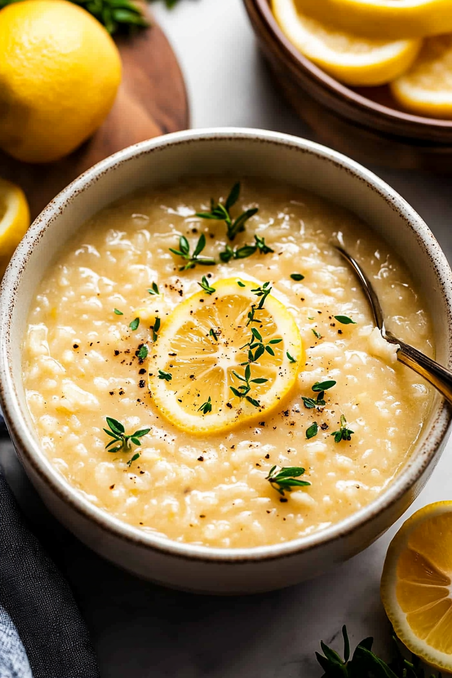 Lemon Rice Soup