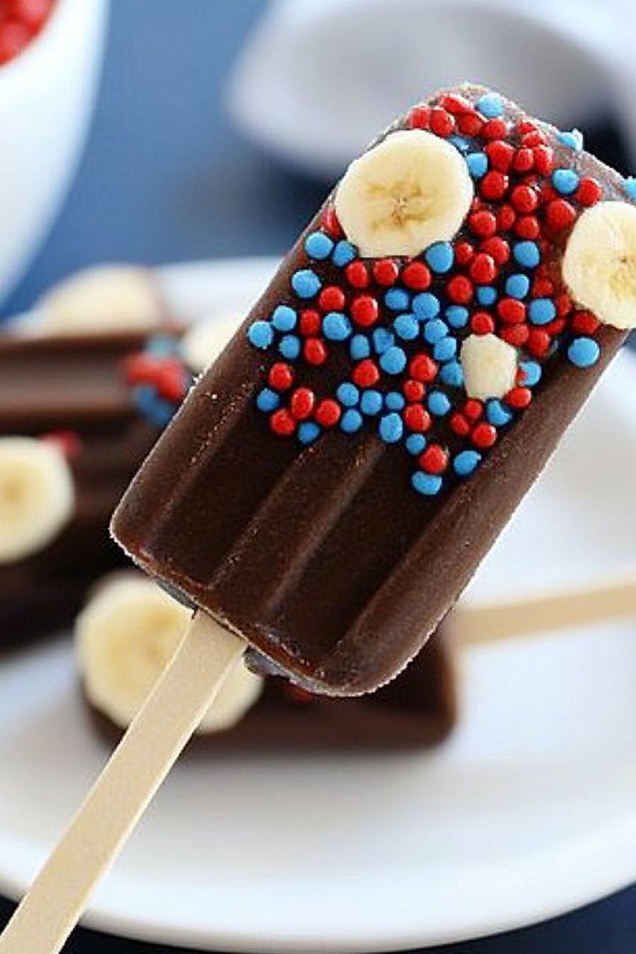 Frozen banana popsicles