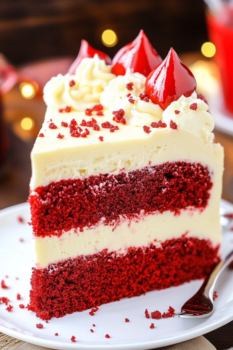 Red Velvet Cheesecake Cake