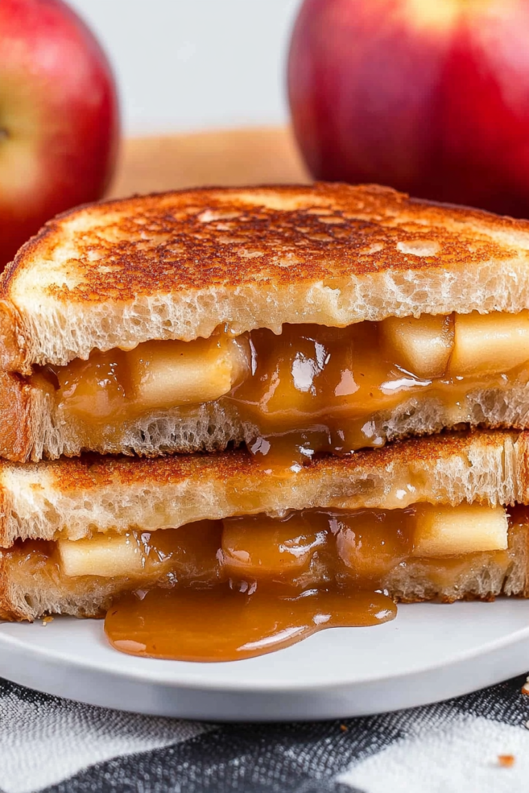 caramel apple grilled cheese