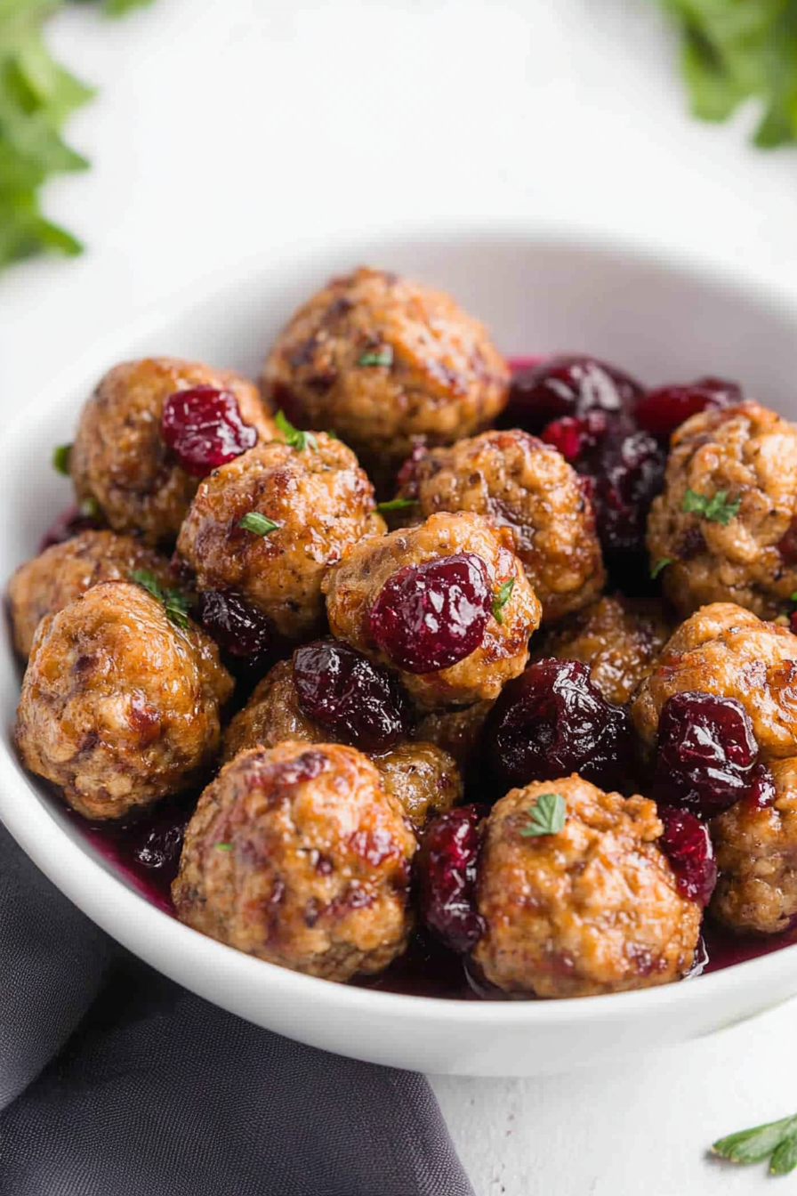 chili cranberry meatballs