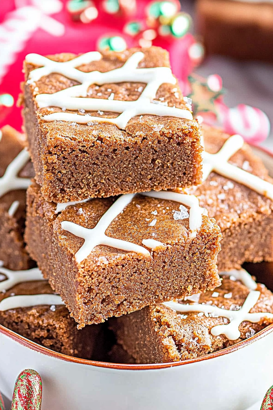 gingerbread blondies