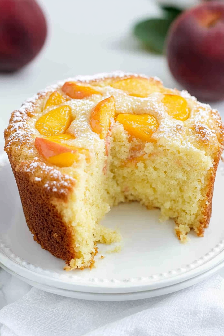 peach cake