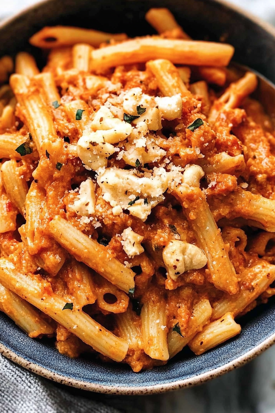 red pepper cashew pasta