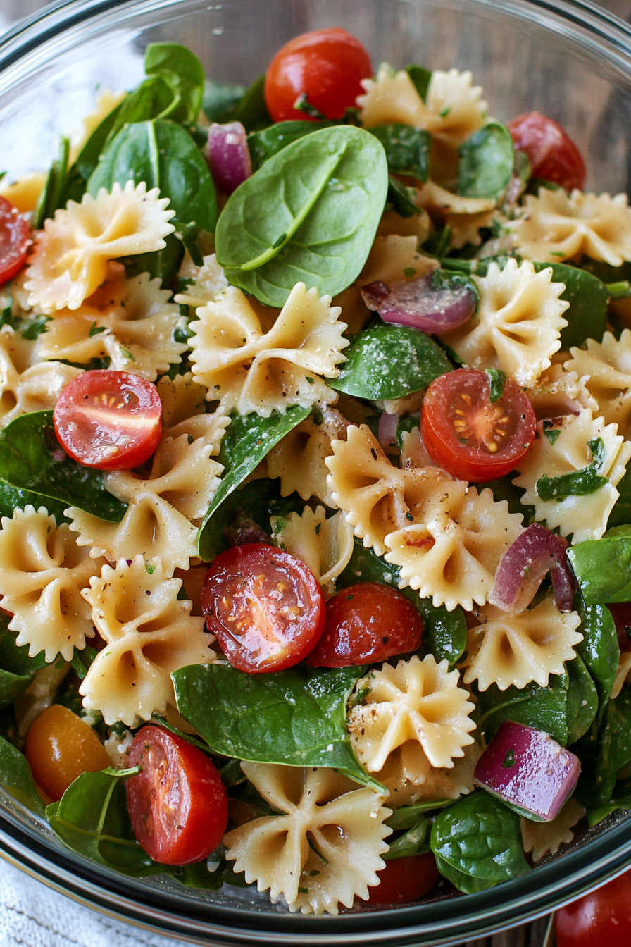 spinach pasta salad