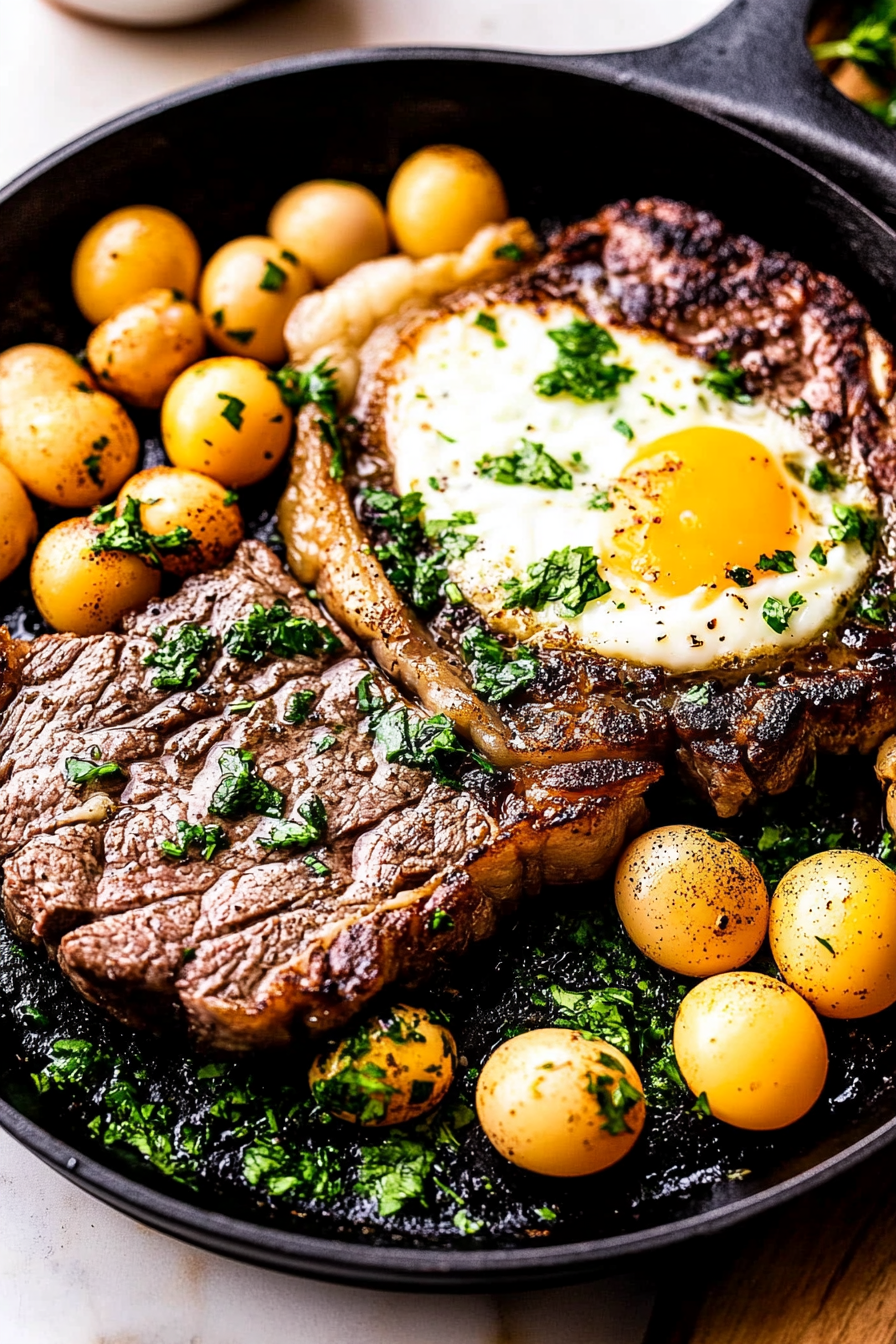 steak and eggs
