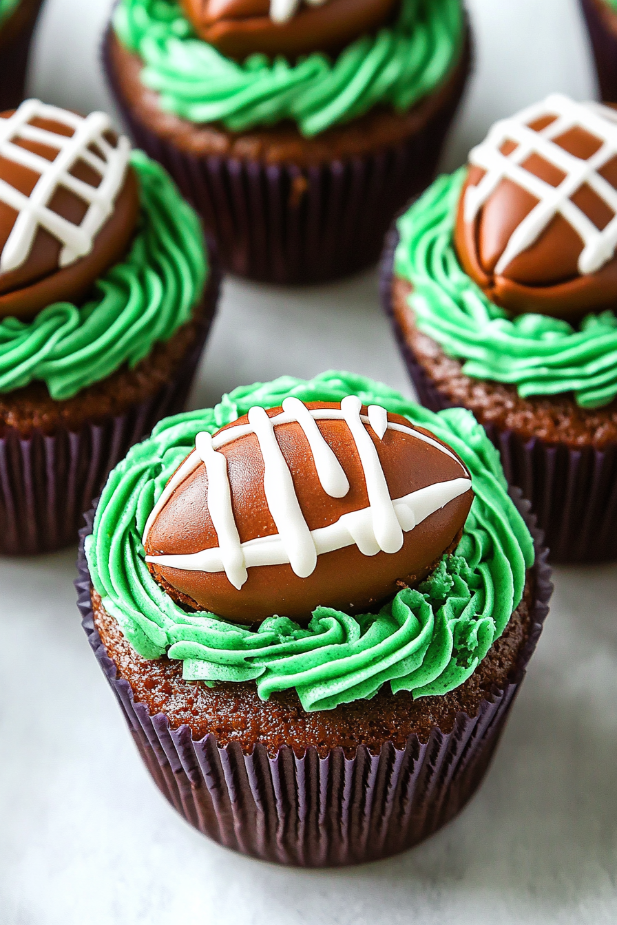 football cupcakes