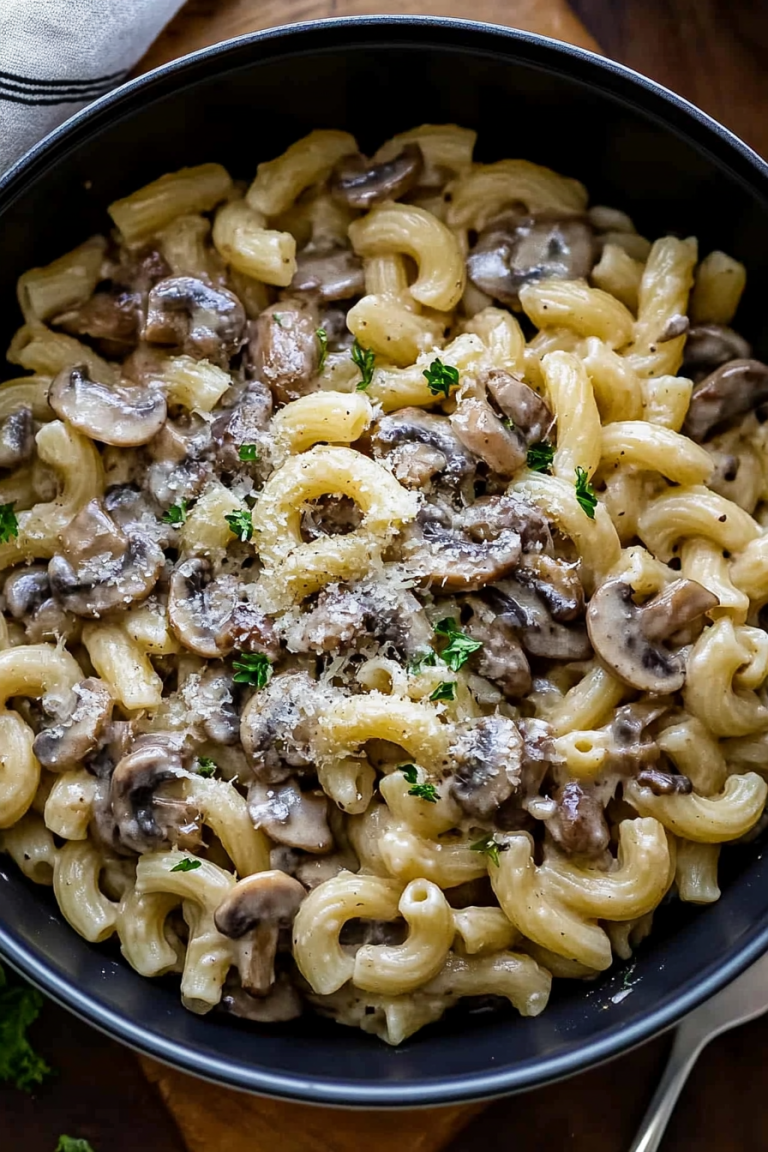 mushroom swiss pasta