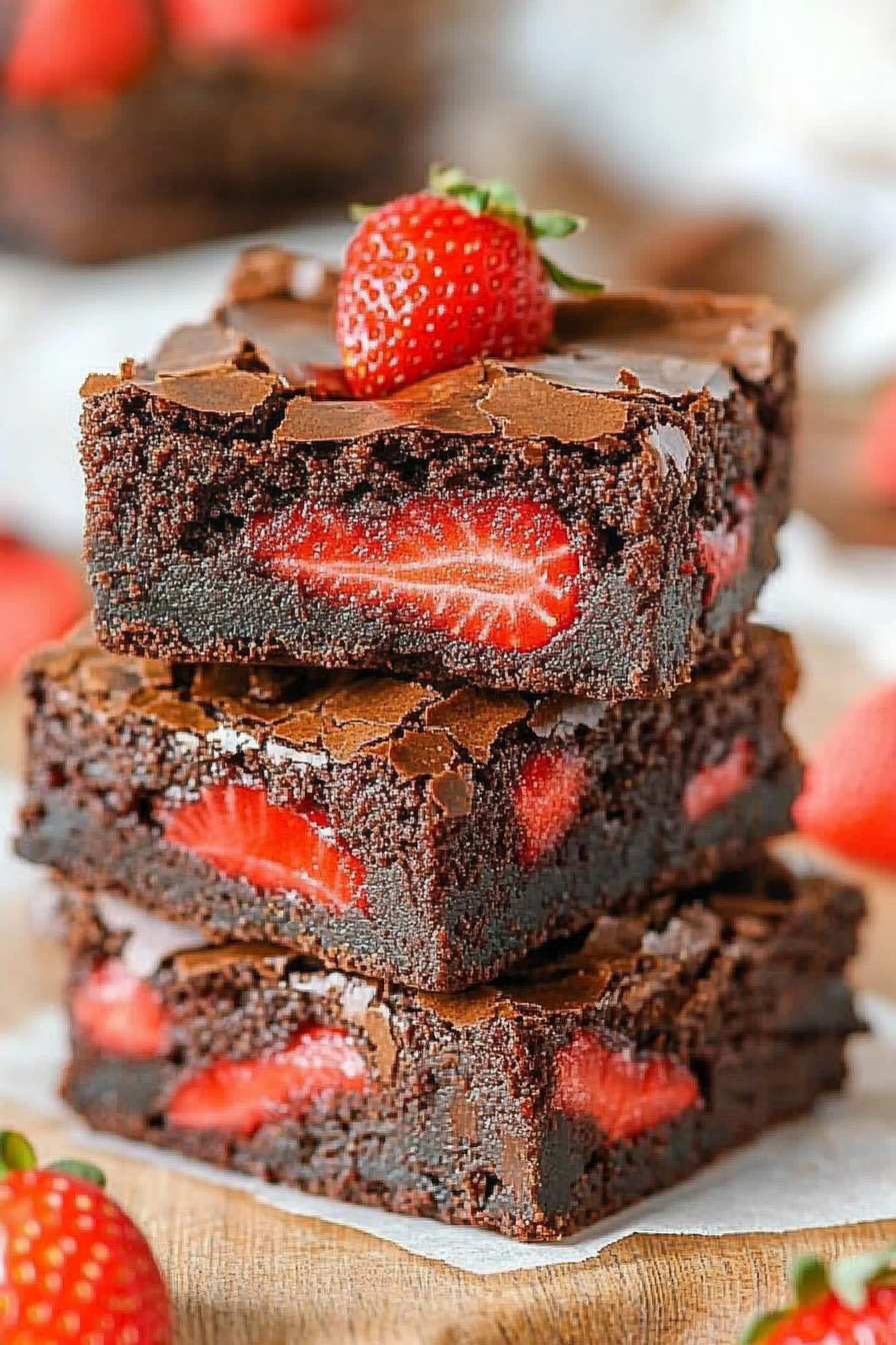 strawberry brownies