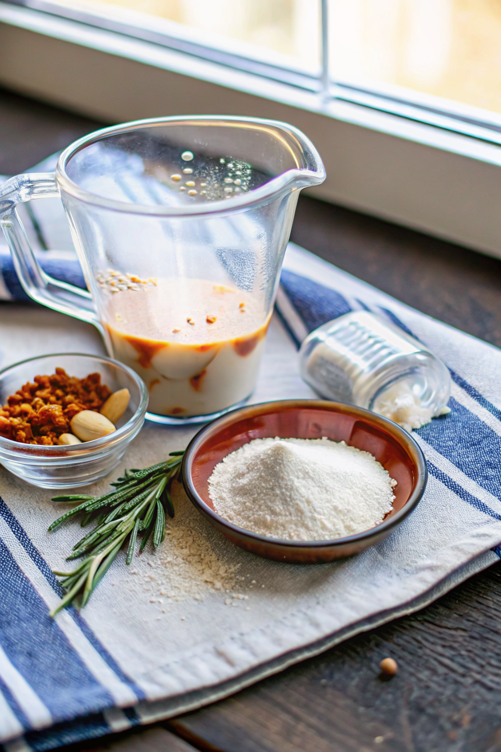 Make London Fog beautifully presented from an overhead angle