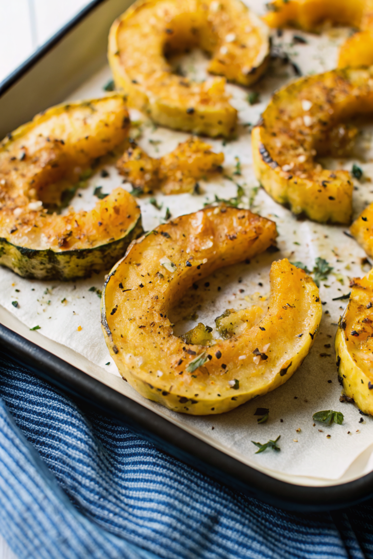 Parmesan Crusted Delicata Squash