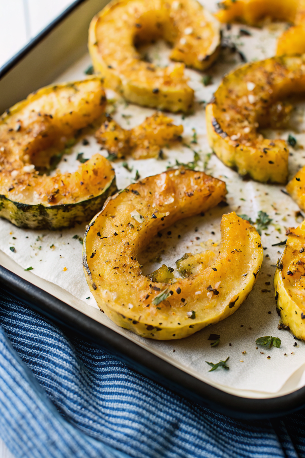 Parmesan Crusted Delicata Squash